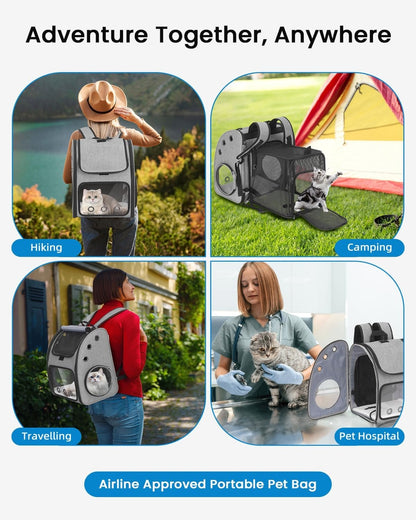 Portable Backpack for Pets breathable mesh