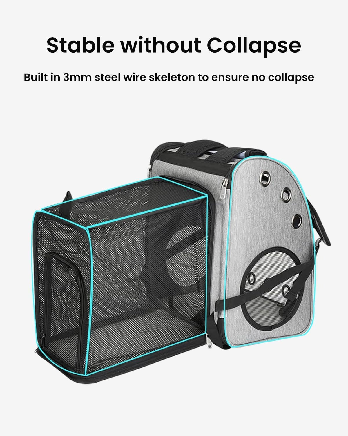 Portable Backpack for Pets breathable mesh