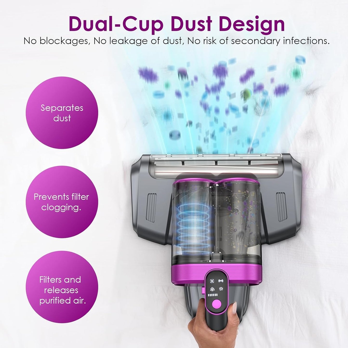 Mattress Vacuum Cleaner removes dust