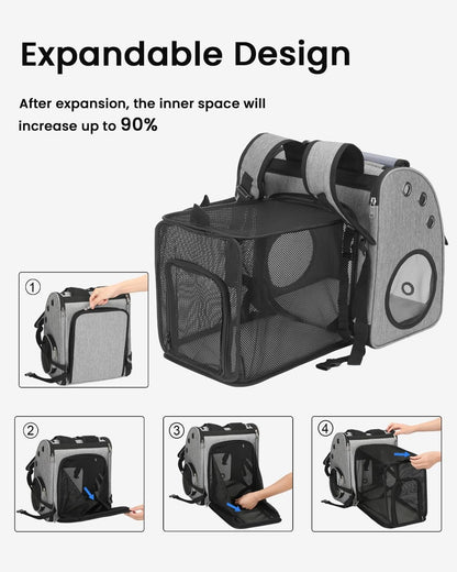 Portable Backpack for Pets breathable mesh