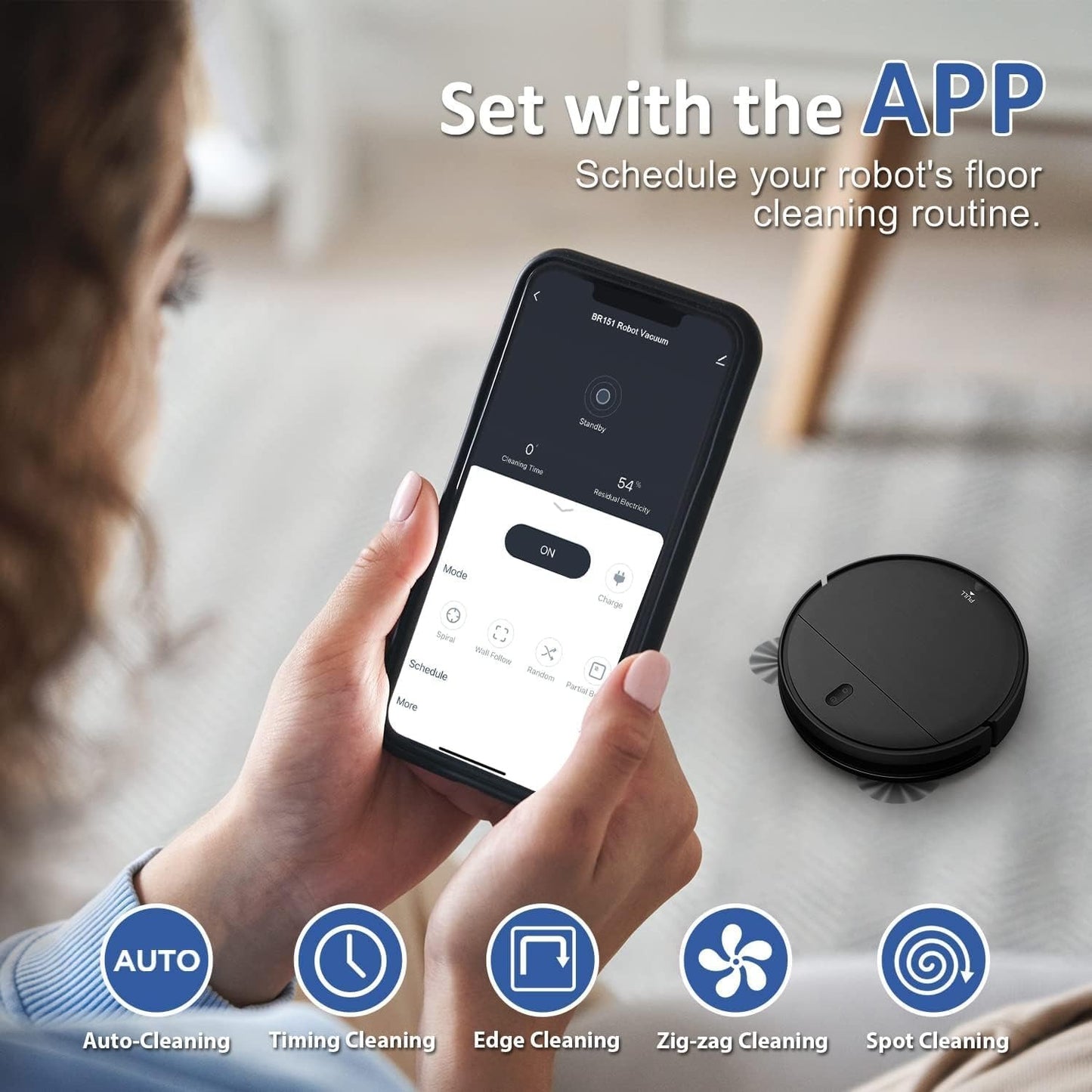 Automatic Portable Mini Home Floor Robotic Vacuum Cleaner