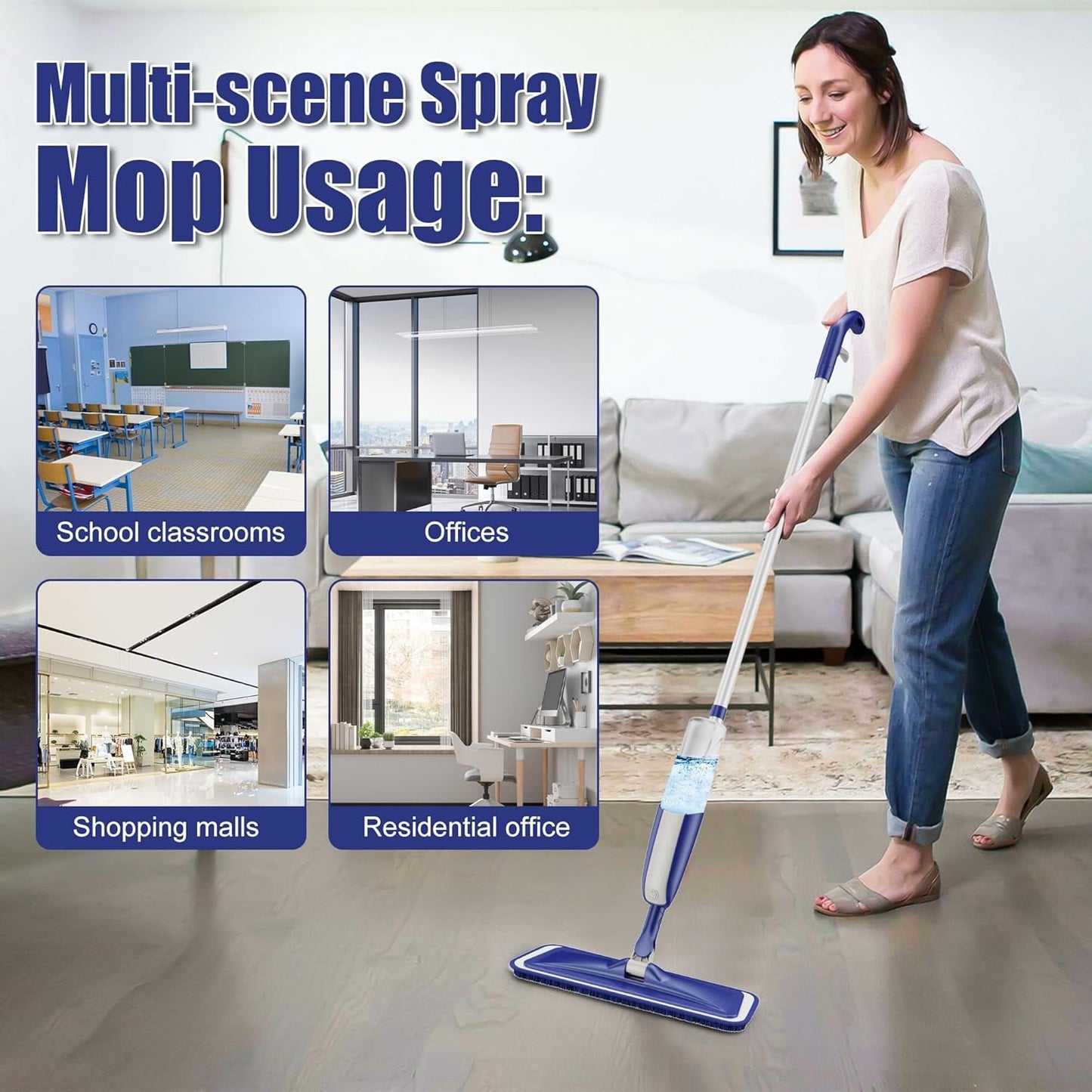 Floor Flat Mop microfiber head