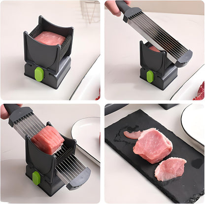 ONCE FOR ALL Fresh Meat Slicer Cleaver Kitchen Knife Set For Meat Slicing Shredding, Manual Jerky Cutter Food Slicer For Beef Pork Mutton For Home Cooking BBQ Hot Pot