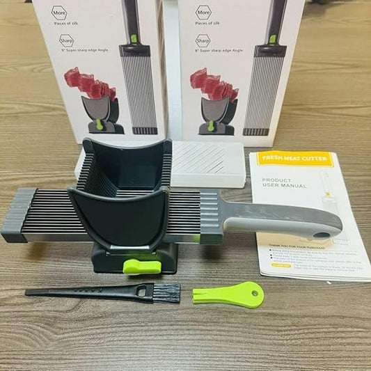 ONCE FOR ALL Fresh Meat Slicer Cleaver Kitchen Knife Set For Meat Slicing Shredding, Manual Jerky Cutter Food Slicer For Beef Pork Mutton For Home Cooking BBQ Hot Pot