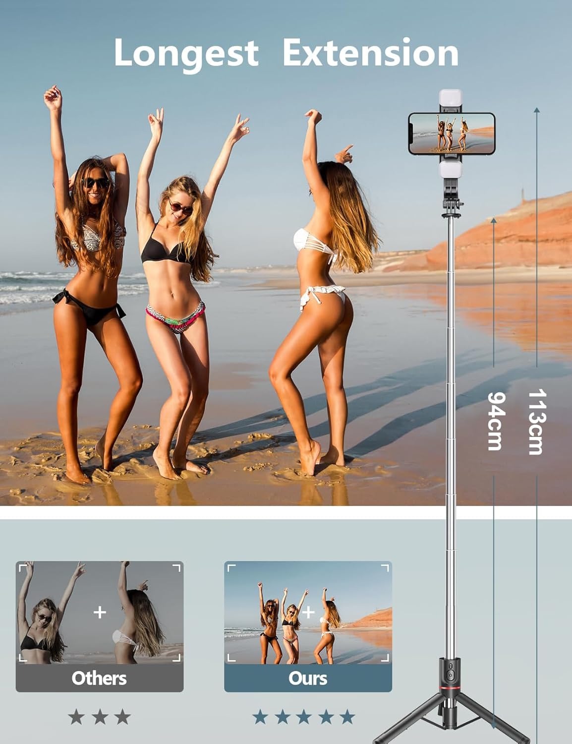 5 in 1 Vlogging Kit with Light MicrophoneTripod
