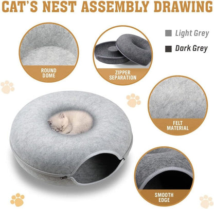 Cat Donut Tunnel Bed sturdy design