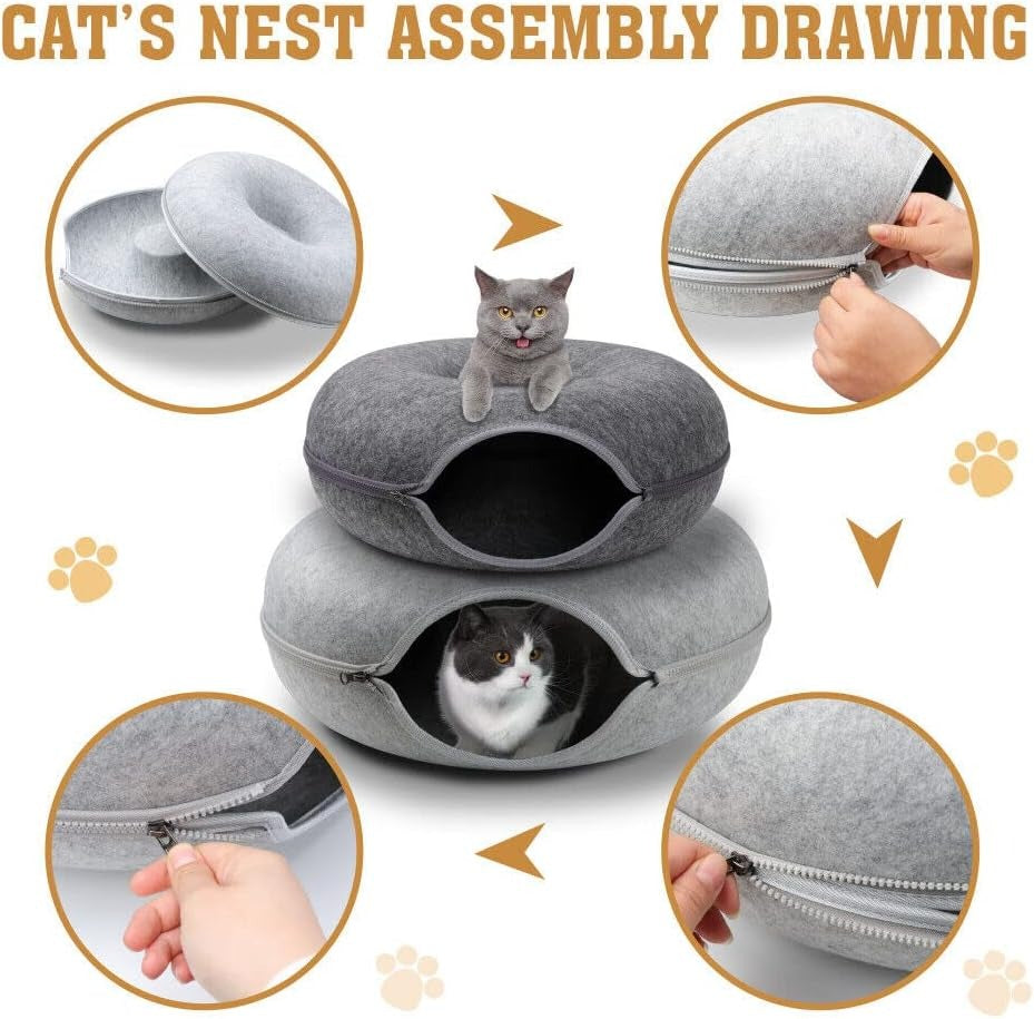 Cat Donut Tunnel Bed sturdy design